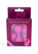 KULKI GEJSZY TRENING MIĘŚNI KEGLA KORALIKI JAJKA KULKI-SILICONE KEGAL BALLS SET - PINK