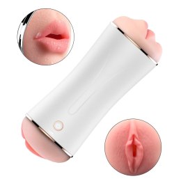 MASTURBATOR-VIBRATING MASTURBATION CUP USB 10 FUNCTION + INTERACTIVE FUNCTION / DOUBLE ENDS
