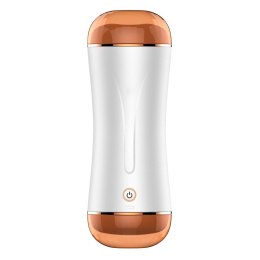 MASTURBATOR-VIBRATING MASTURBATION CUP USB 10 FUNCTION + INTERACTIVE FUNCTION / DOUBLE ENDS