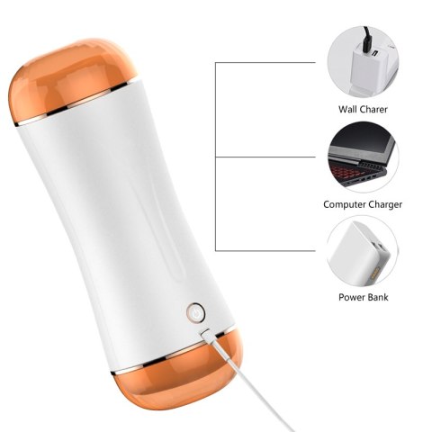 MASTURBATOR-VIBRATING MASTURBATION CUP USB 10 FUNCTION + INTERACTIVE FUNCTION / DOUBLE ENDS MASTURBATOR-VIBRATING MASTURBATION CUP USB 10 FUNCTION + INTERACTIVE FUNCTION / DOUBLE ENDS
