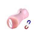 MASTURBATOR-VIBRATING AND FLASHING MASTURBATION CUP USB 7+7 FUNCTION / TALK MODE (PINK)