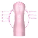 MASTURBATOR-VIBRATING AND FLASHING MASTURBATION CUP USB 7+7 FUNCTION / TALK MODE (PINK)