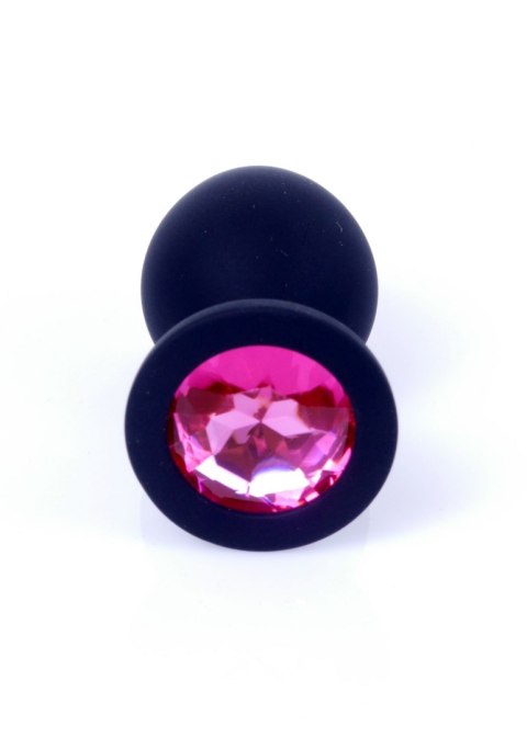 Plug-Jewellery Black Silicon PLUG Medium- Pink Diamond Plug-Jewellery Black Silicon PLUG Medium- Pink Diamond