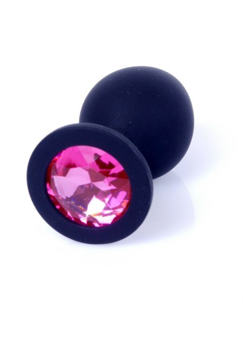 Plug-Jewellery Black Silicon PLUG Medium- Pink Diamond Plug-Jewellery Black Silicon PLUG Medium- Pink Diamond