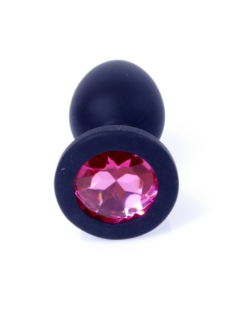 Plug-Jewellery Black Silicon PLUG Small- Pink Diamond Plug-Jewellery Black Silicon PLUG Small- Pink Diamond