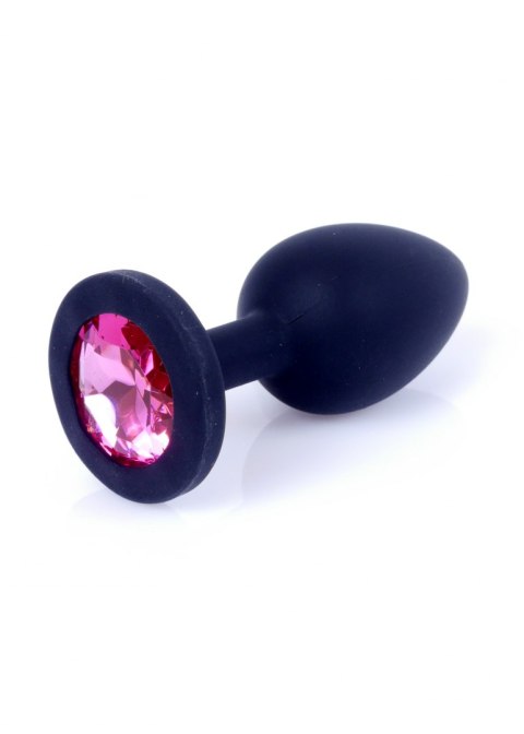 Plug-Jewellery Black Silicon PLUG Small- Pink Diamond Plug-Jewellery Black Silicon PLUG Small- Pink Diamond