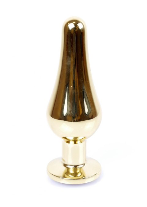 PLUG-JEWELLERY GOLD BUTT PLUG- CLEAR PLUG-JEWELLERY GOLD BUTT PLUG- CLEAR