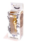 PLUG-JEWELLERY GOLD BUTT PLUG- CLEAR