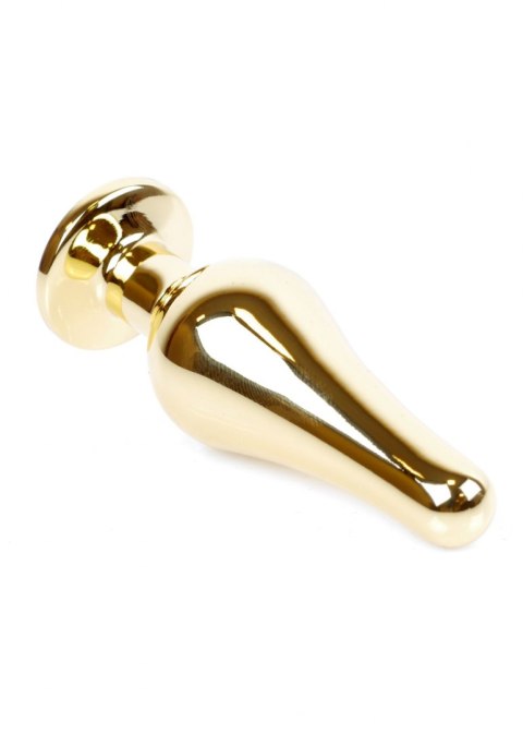 PLUG-JEWELLERY GOLD BUTT PLUG- DARK BLUE PLUG-JEWELLERY GOLD BUTT PLUG- DARK BLUE