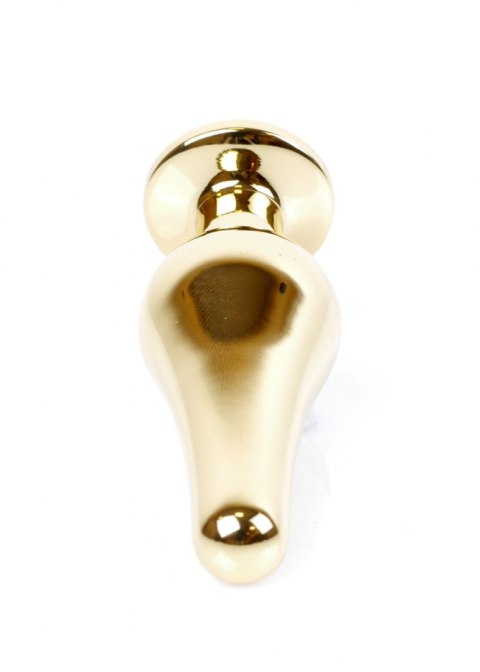PLUG-JEWELLERY GOLD BUTT PLUG- DARK BLUE PLUG-JEWELLERY GOLD BUTT PLUG- DARK BLUE