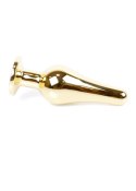 PLUG-JEWELLERY GOLD BUTT PLUG- GREEN