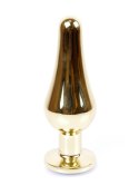 PLUG-JEWELLERY GOLD BUTT PLUG- GREEN
