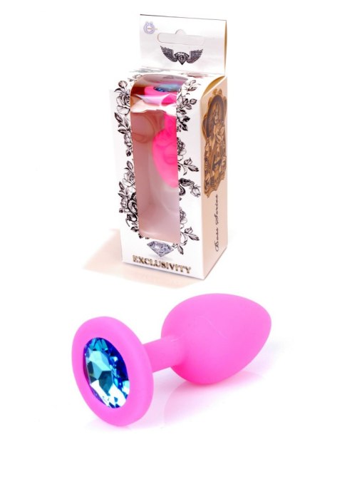 Plug-Jewellery Pink Silicon PLUG Small- Light Blue Diamond Plug-Jewellery Pink Silicon PLUG Small- Light Blue Diamond