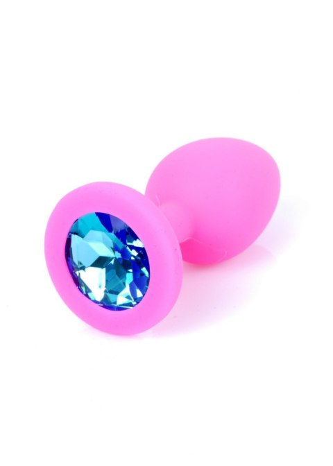 Plug-Jewellery Pink Silicon PLUG Small- Light Blue Diamond Plug-Jewellery Pink Silicon PLUG Small- Light Blue Diamond
