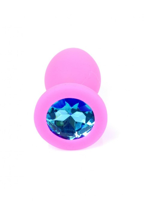 Plug-Jewellery Pink Silicon PLUG Small- Light Blue Diamond Plug-Jewellery Pink Silicon PLUG Small- Light Blue Diamond