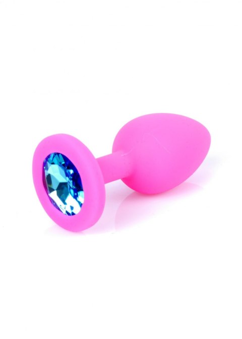 Plug-Jewellery Pink Silicon PLUG Small- Light Blue Diamond Plug-Jewellery Pink Silicon PLUG Small- Light Blue Diamond