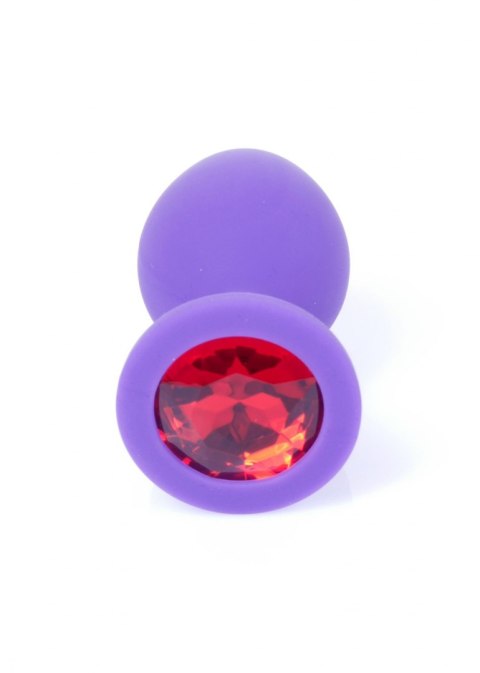 Plug-Jewellery Purple Silicon PLUG Medium- Red Diamond Plug-Jewellery Purple Silicon PLUG Medium- Red Diamond