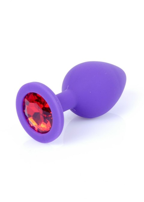 Plug-Jewellery Purple Silicon PLUG Medium- Red Diamond Plug-Jewellery Purple Silicon PLUG Medium- Red Diamond
