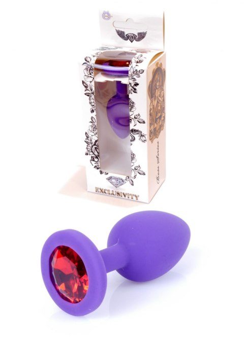 Plug-Jewellery Purple Silicon PLUG Small- Red Diamond Plug-Jewellery Purple Silicon PLUG Small- Red Diamond