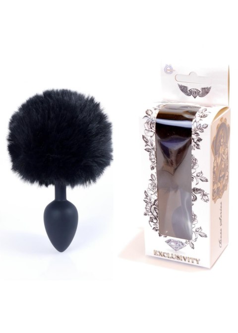 PLUG-JEWELLERY SILICON PLUG - BUNNY TAIL - BLACK PLUG-JEWELLERY SILICON PLUG - BUNNY TAIL - BLACK