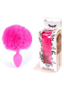 PLUG-JEWELLERY SILICON PLUG - BUNNY TAIL - PINK