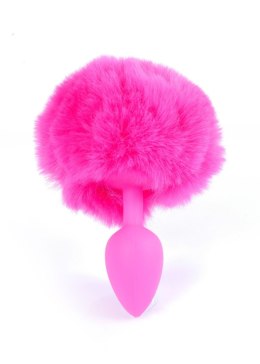 PLUG-JEWELLERY SILICON PLUG - BUNNY TAIL - PINK