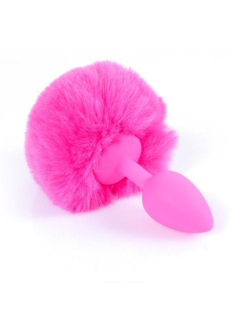 PLUG-JEWELLERY SILICON PLUG - BUNNY TAIL - PINK PLUG-JEWELLERY SILICON PLUG - BUNNY TAIL - PINK