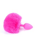 PLUG-JEWELLERY SILICON PLUG - BUNNY TAIL - PINK