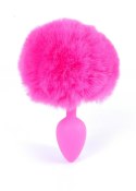 PLUG-JEWELLERY SILICON PLUG - BUNNY TAIL - PINK