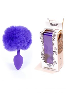 PLUG-JEWELLERY SILICON PLUG - BUNNY TAIL - PURPLE