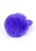 PLUG-JEWELLERY SILICON PLUG - BUNNY TAIL - PURPLE