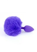 PLUG-JEWELLERY SILICON PLUG - BUNNY TAIL - PURPLE