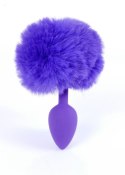 PLUG-JEWELLERY SILICON PLUG - BUNNY TAIL - PURPLE
