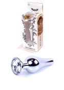 PLUG-JEWELLERY SILVER BUTT PLUG- CLEAR