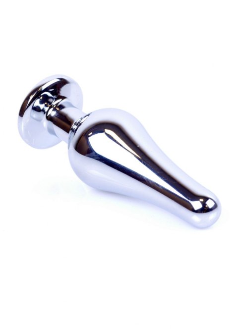 PLUG-JEWELLERY SILVER BUTT PLUG- CLEAR PLUG-JEWELLERY SILVER BUTT PLUG- CLEAR