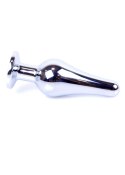 PLUG-JEWELLERY SILVER BUTT PLUG- CLEAR