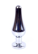 PLUG-JEWELLERY SILVER BUTT PLUG- CLEAR
