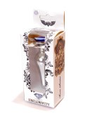 PLUG-JEWELLERY SILVER BUTT PLUG- DARK BLUE