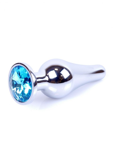 Plug-Jewellery Silver BUTT PLUG- Light Blue Plug-Jewellery Silver BUTT PLUG- Light Blue