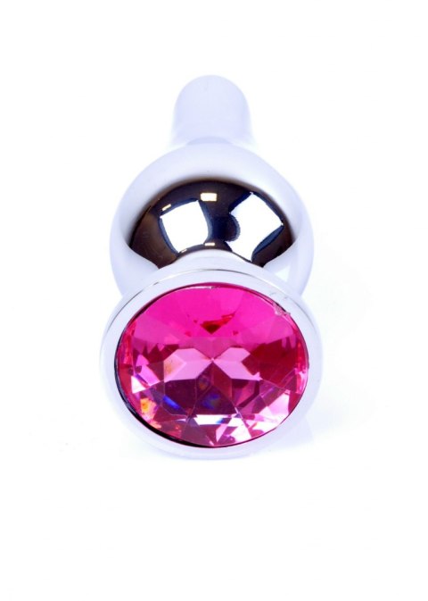 PLUG-JEWELLERY SILVER BUTT PLUG- PINK PLUG-JEWELLERY SILVER BUTT PLUG- PINK