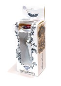 PLUG-JEWELLERY SILVER BUTT PLUG- RED