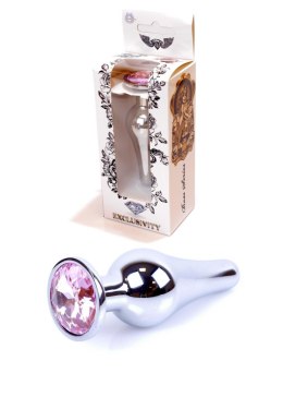 PLUG-JEWELLERY SILVER BUTT PLUG- ROSE