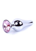 PLUG-JEWELLERY SILVER BUTT PLUG- ROSE