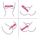 STYMULATOR-SILICONE DUAL MASSAGER PULSATOR USB 7+7 FUNCTION (PINK)