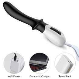 WIBRATOR-SILICONE PROSTATE / G-SPOT MASSAGER USB 10 FUNCTION / HEATING