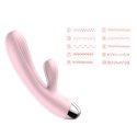 WIBRATOR-SILICONE VIBRATOR PINK USB 10 FUNCTION / HEATING