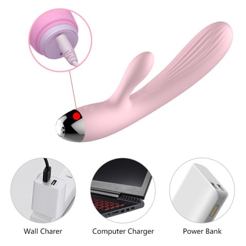 WIBRATOR-SILICONE VIBRATOR PINK USB 10 FUNCTION / HEATING WIBRATOR-SILICONE VIBRATOR PINK USB 10 FUNCTION / HEATING
