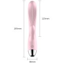 WIBRATOR-SILICONE VIBRATOR PINK USB 10 FUNCTION / HEATING