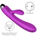 WIBRATOR-SILICONE VIBRATOR AND PULSATOR PURPLE USB 7+7 FUNCTION / HEATING