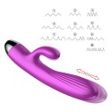 WIBRATOR-SILICONE VIBRATOR AND PULSATOR PURPLE USB 7+7 FUNCTION / HEATING
